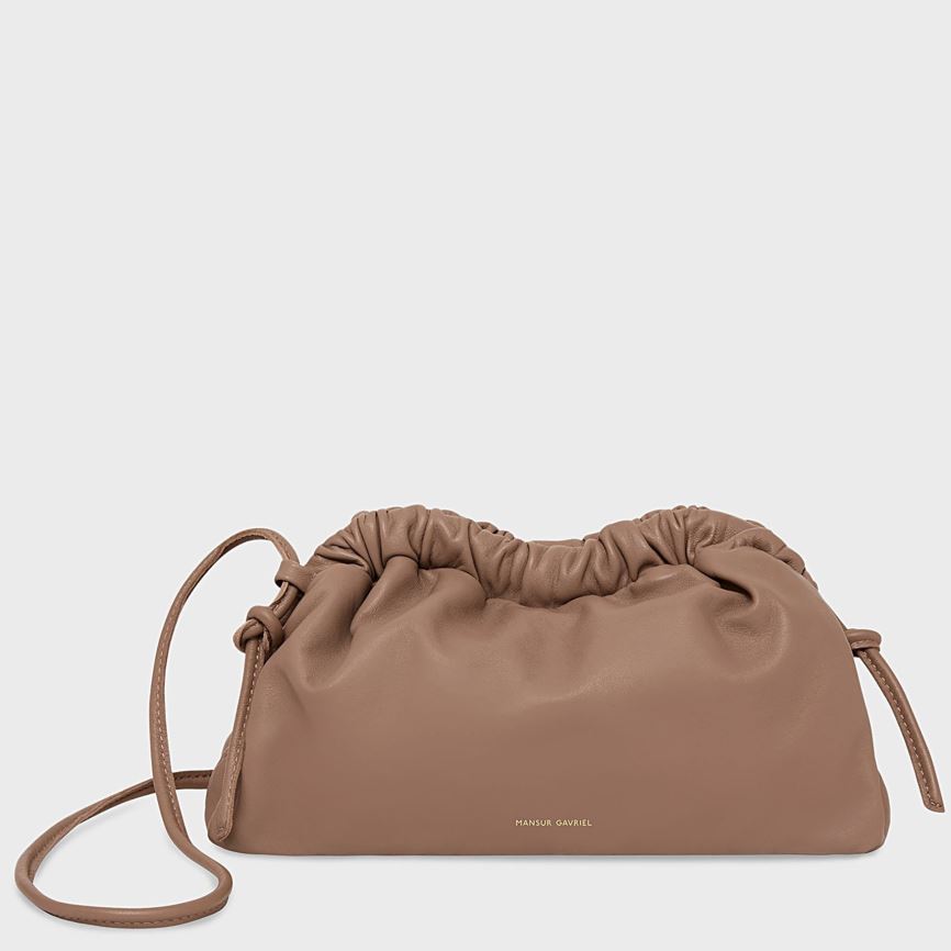 Women\'s Mansur Gavriel Mini Cloud Clutch Bags Brown | AU 0M97NX